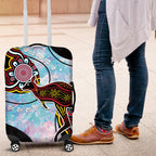 Australia Opal Luggage Cover Aussie Kangaroo Aboriginal Art