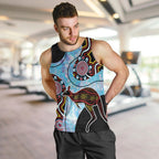 Australia Opal Men Tank Top Aussie Kangaroo Aboriginal Art