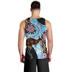 Australia Opal Men Tank Top Aussie Kangaroo Aboriginal Art