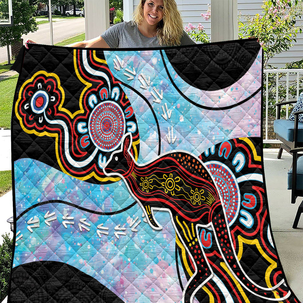 Australia Opal Quilt Aussie Kangaroo Aboriginal Art