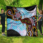 Australia Opal Quilt Aussie Kangaroo Aboriginal Art