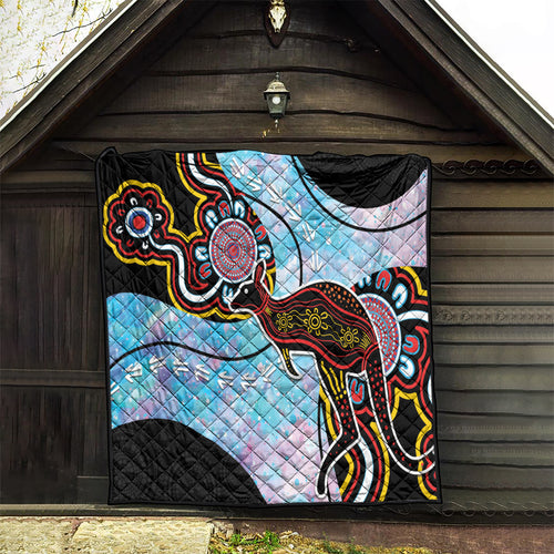 Australia Opal Quilt Aussie Kangaroo Aboriginal Art