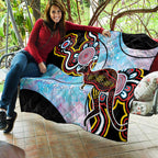 Australia Opal Quilt Aussie Kangaroo Aboriginal Art