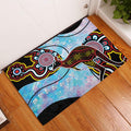 Australia Opal Rubber Doormat Aussie Kangaroo Aboriginal Art