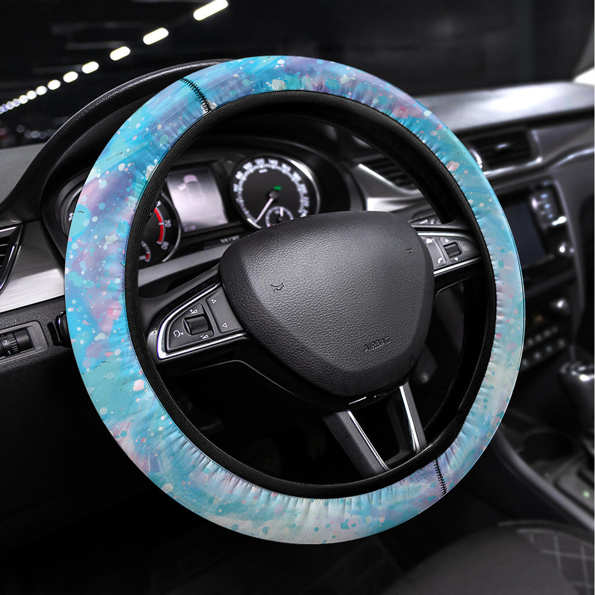 Australia Opal Steering Wheel Cover Aussie Kangaroo Aboriginal Art