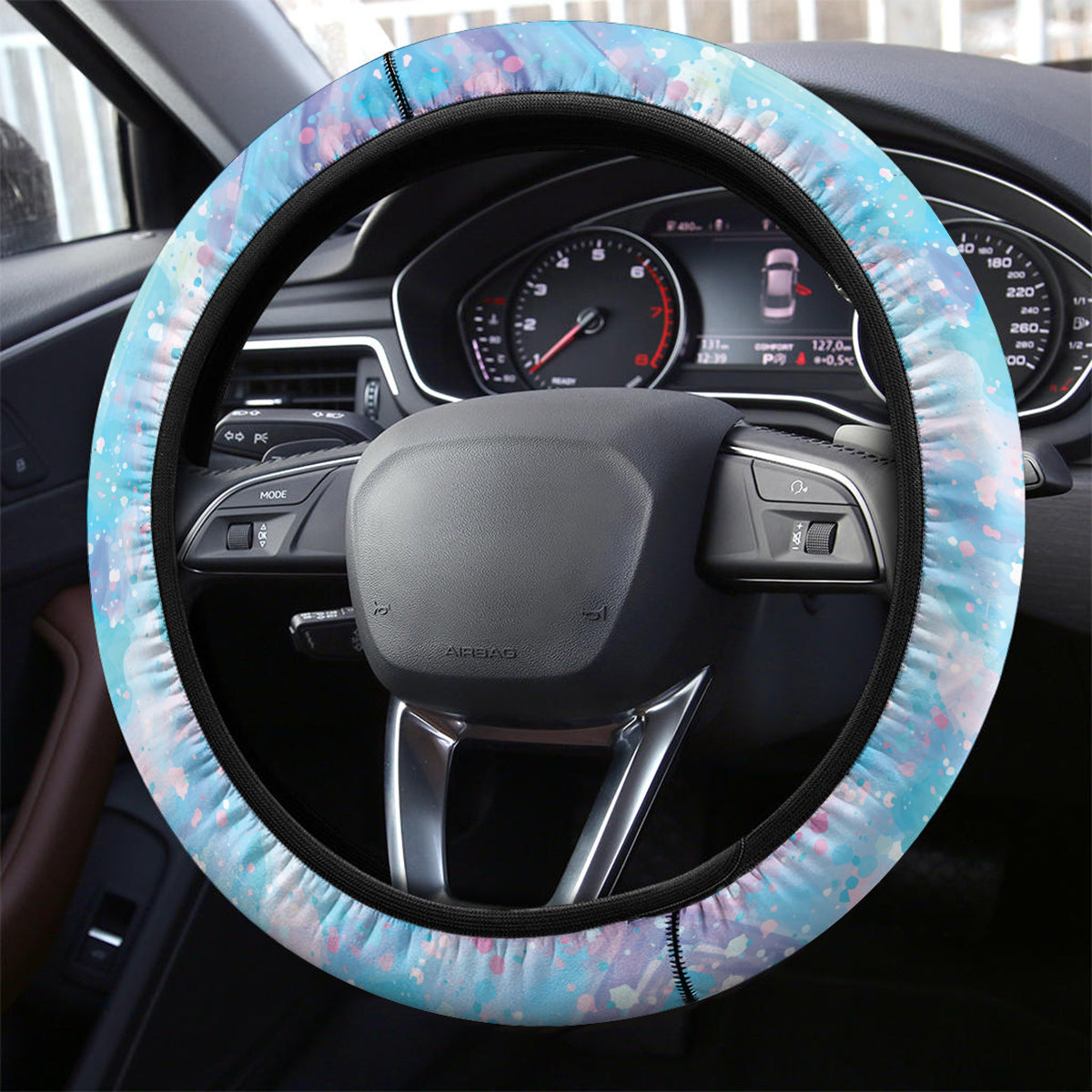Australia Opal Steering Wheel Cover Aussie Kangaroo Aboriginal Art