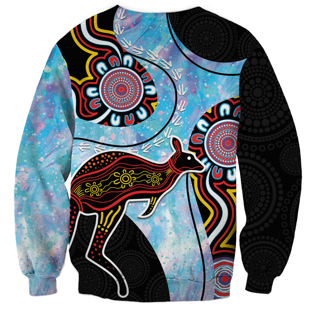 Australia Opal Sweatshirt Aussie Kangaroo Aboriginal Art