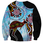 Australia Opal Sweatshirt Aussie Kangaroo Aboriginal Art
