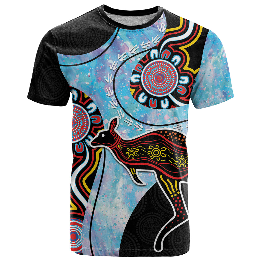 Australia Opal T Shirt Aussie Kangaroo Aboriginal Art