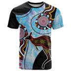 Australia Opal T Shirt Aussie Kangaroo Aboriginal Art