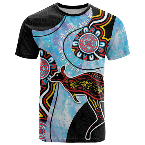 Australia Opal T Shirt Aussie Kangaroo Aboriginal Art
