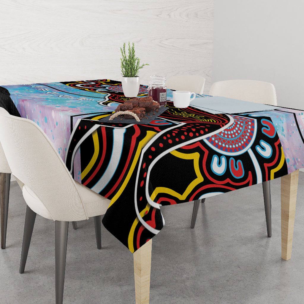 Australia Opal Tablecloth Aussie Kangaroo Aboriginal Art
