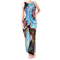 Australia Opal Tank Maxi Dress Aussie Kangaroo Aboriginal Art