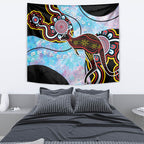Australia Opal Tapestry Aussie Kangaroo Aboriginal Art