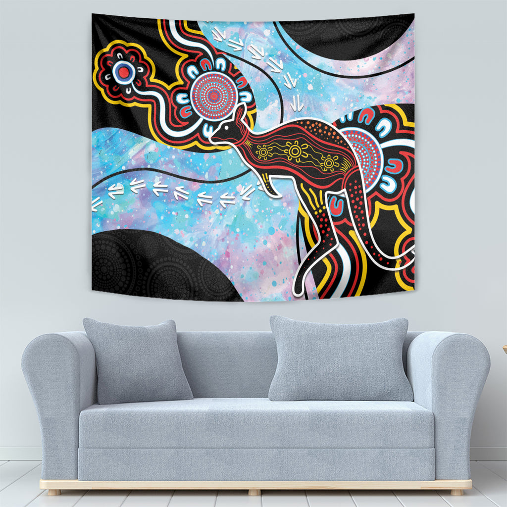 Australia Opal Tapestry Aussie Kangaroo Aboriginal Art