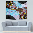 Australia Opal Tapestry Aussie Kangaroo Aboriginal Art