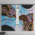 Australia Opal Window Curtain Aussie Kangaroo Aboriginal Art