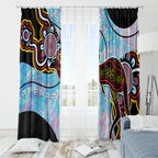 Australia Opal Window Curtain Aussie Kangaroo Aboriginal Art