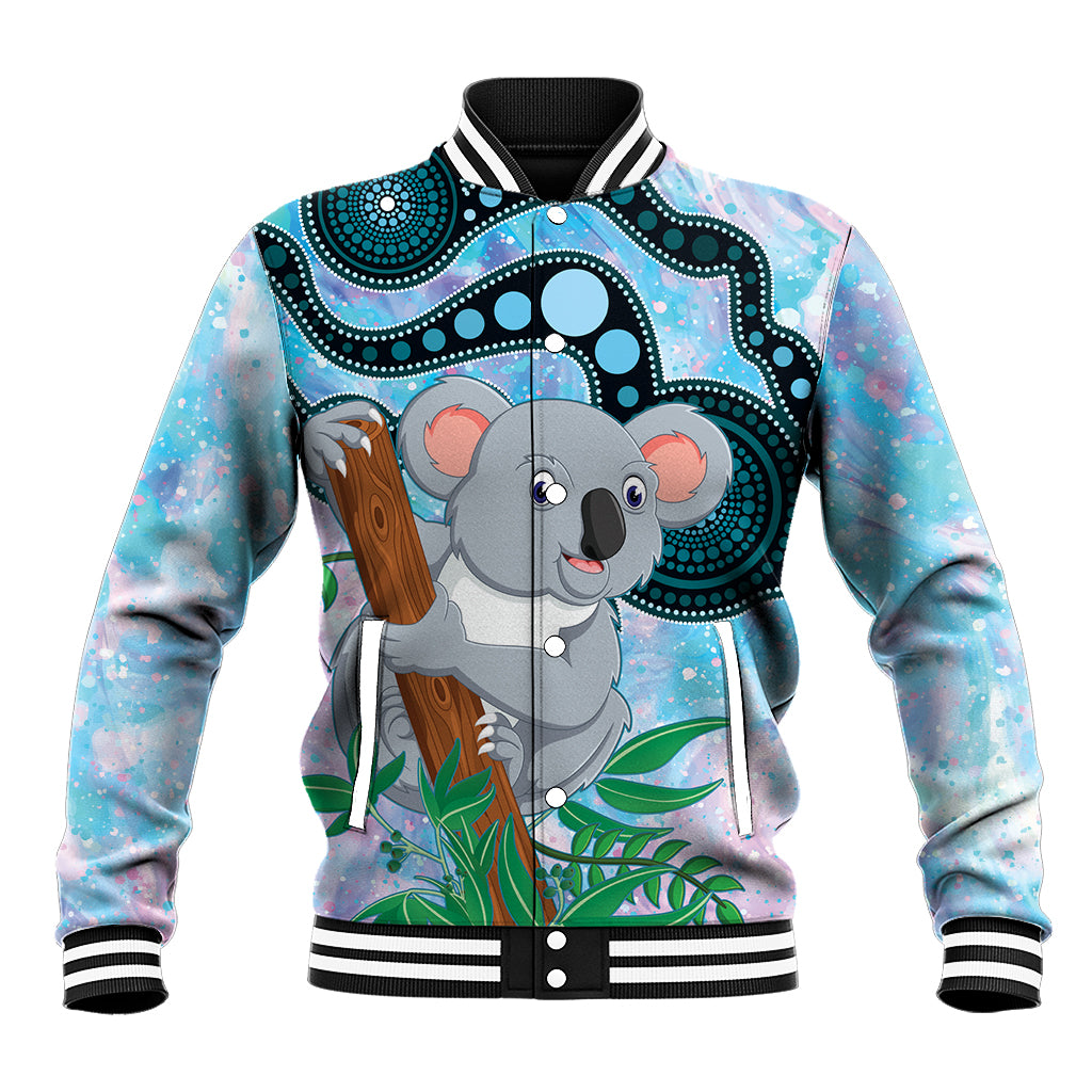Australia Opal Koala Baseball Jacket Aussie Aboriginal Art