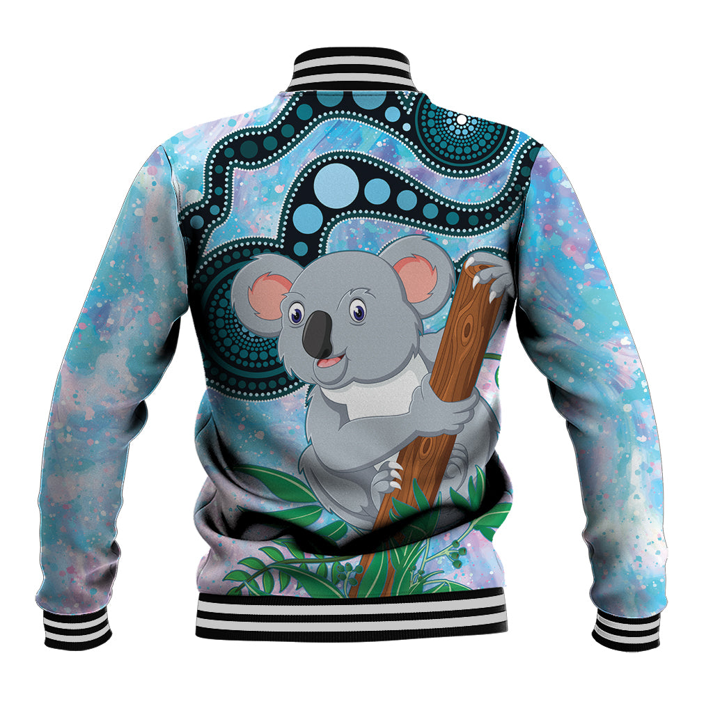 Australia Opal Koala Baseball Jacket Aussie Aboriginal Art