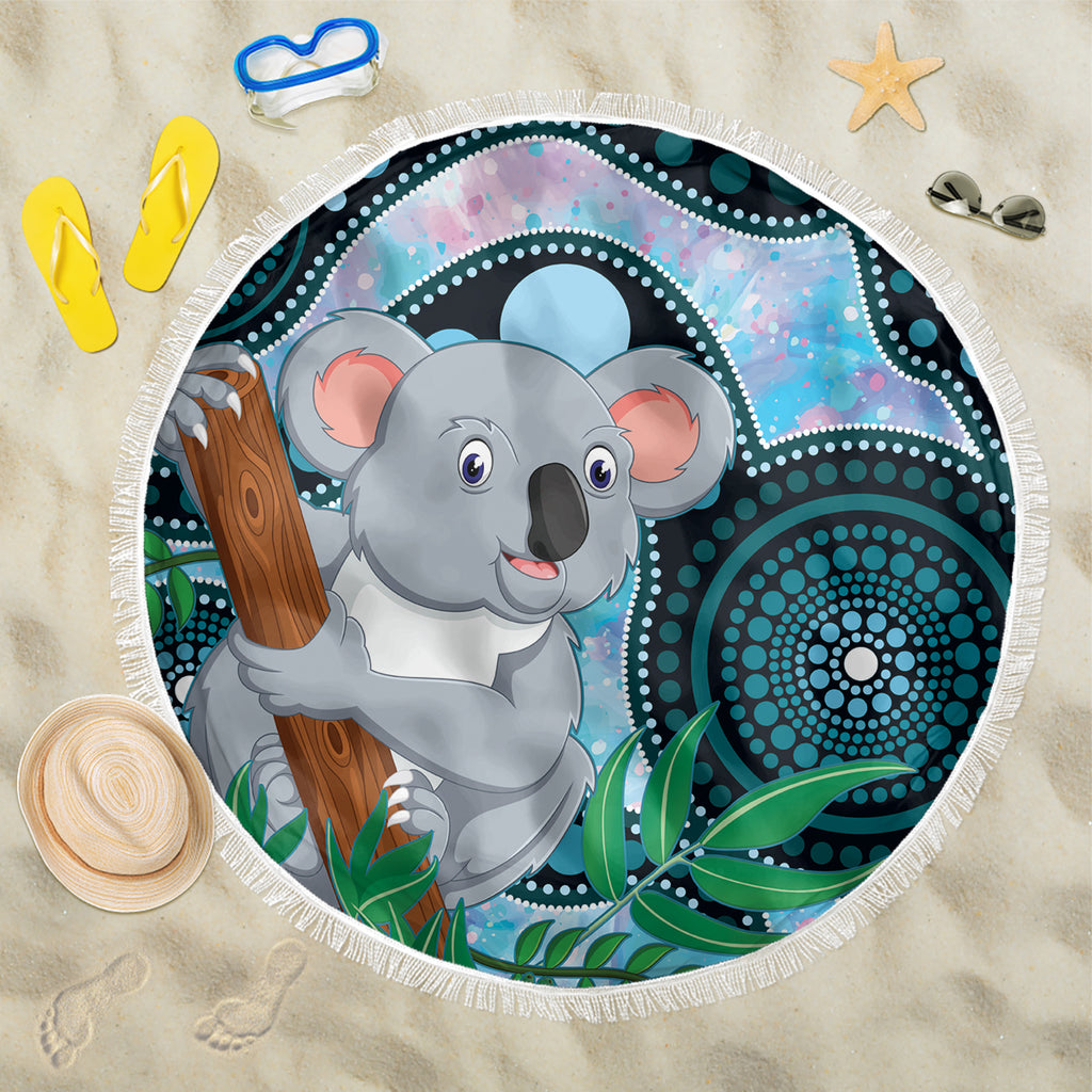 Australia Opal Koala Beach Blanket Aussie Aboriginal Art