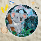 Australia Opal Koala Beach Blanket Aussie Aboriginal Art