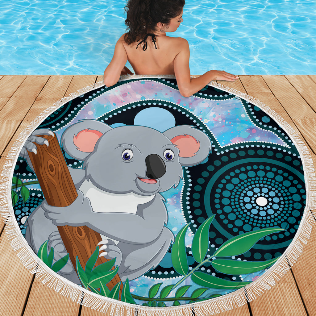 Australia Opal Koala Beach Blanket Aussie Aboriginal Art