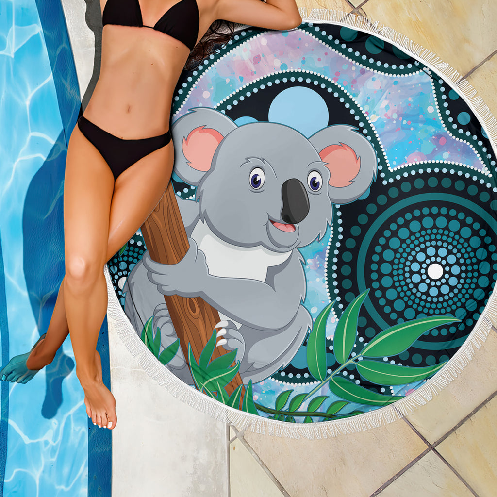 Australia Opal Koala Beach Blanket Aussie Aboriginal Art