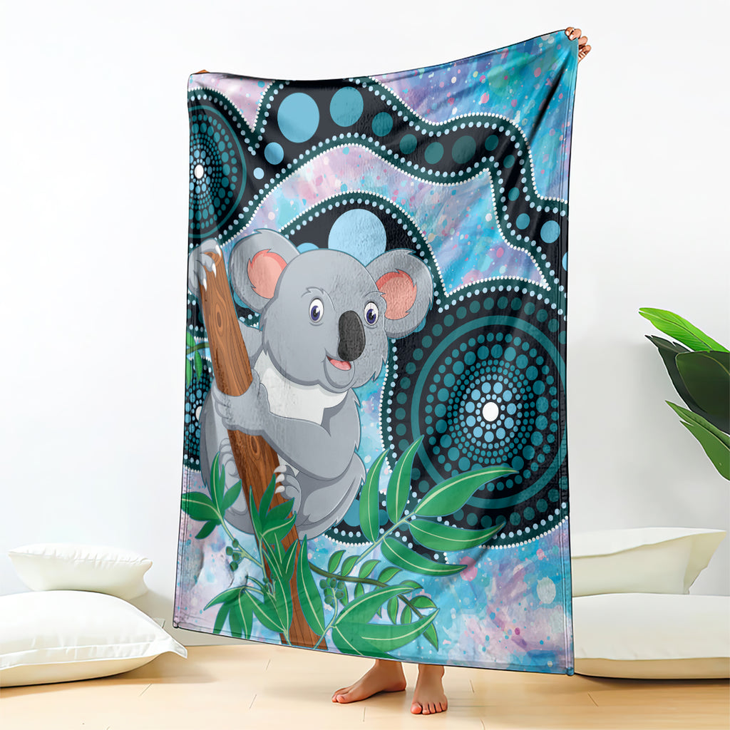 Australia Opal Koala Blanket Aussie Aboriginal Art