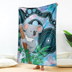 Australia Opal Koala Blanket Aussie Aboriginal Art