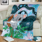 Australia Opal Koala Blanket Aussie Aboriginal Art