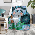 Australia Opal Koala Blanket Aussie Aboriginal Art