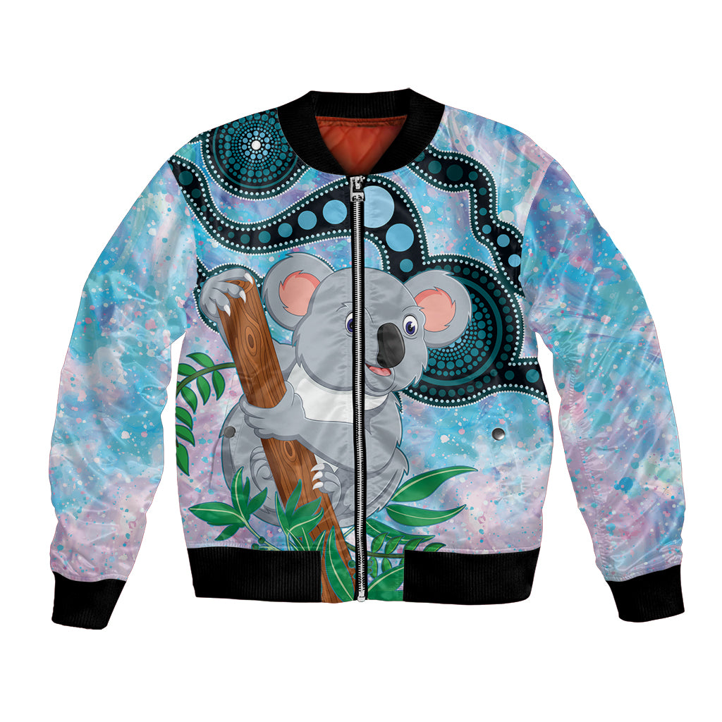 Australia Opal Koala Bomber Jacket Aussie Aboriginal Art