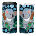 Australia Opal Koala 4 in 1 Can Cooler Tumbler Aussie Aboriginal Art