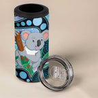 Australia Opal Koala 4 in 1 Can Cooler Tumbler Aussie Aboriginal Art