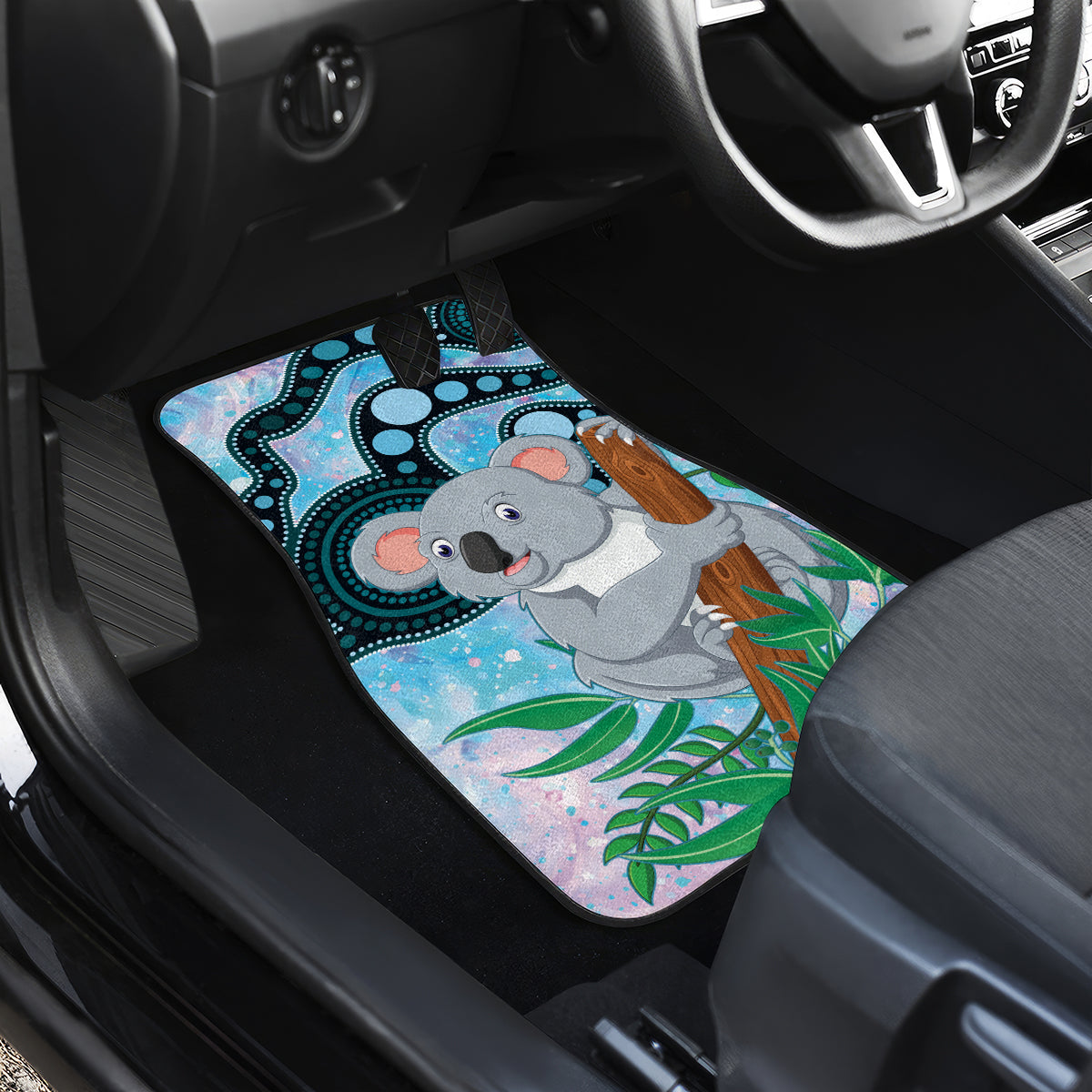 Australia Opal Koala Car Mats Aussie Aboriginal Art
