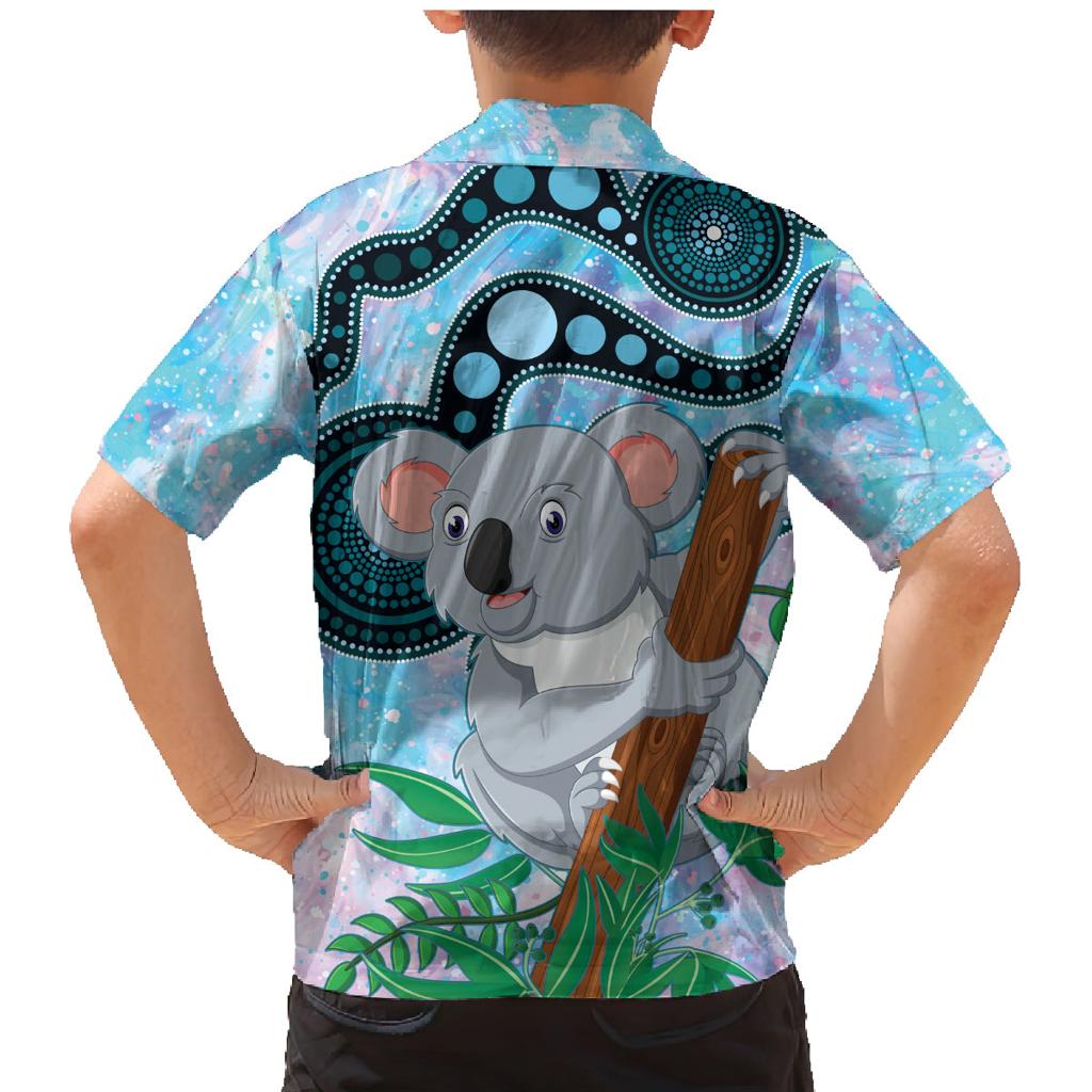 Australia Opal Koala Family Matching Mermaid Dress and Hawaiian Shirt Aussie Aboriginal Art