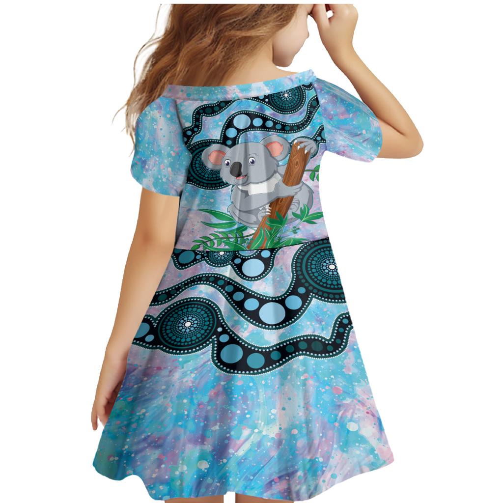 Australia Opal Koala Family Matching Mermaid Dress and Hawaiian Shirt Aussie Aboriginal Art