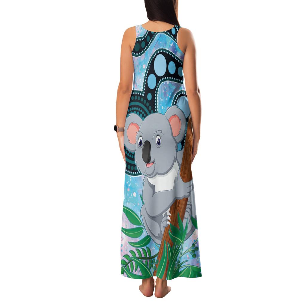 Australia Opal Koala Family Matching Tank Maxi Dress and Hawaiian Shirt Aussie Aboriginal Art