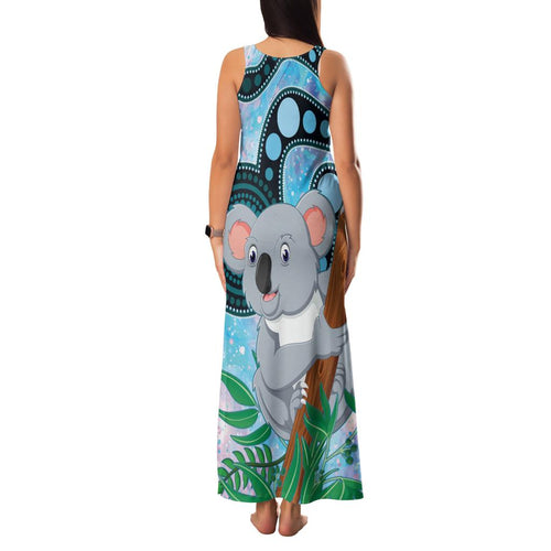 Australia Opal Koala Family Matching Tank Maxi Dress and Hawaiian Shirt Aussie Aboriginal Art