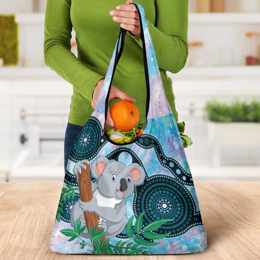 Australia Opal Koala Grocery Bag Aussie Aboriginal Art