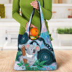 Australia Opal Koala Grocery Bag Aussie Aboriginal Art