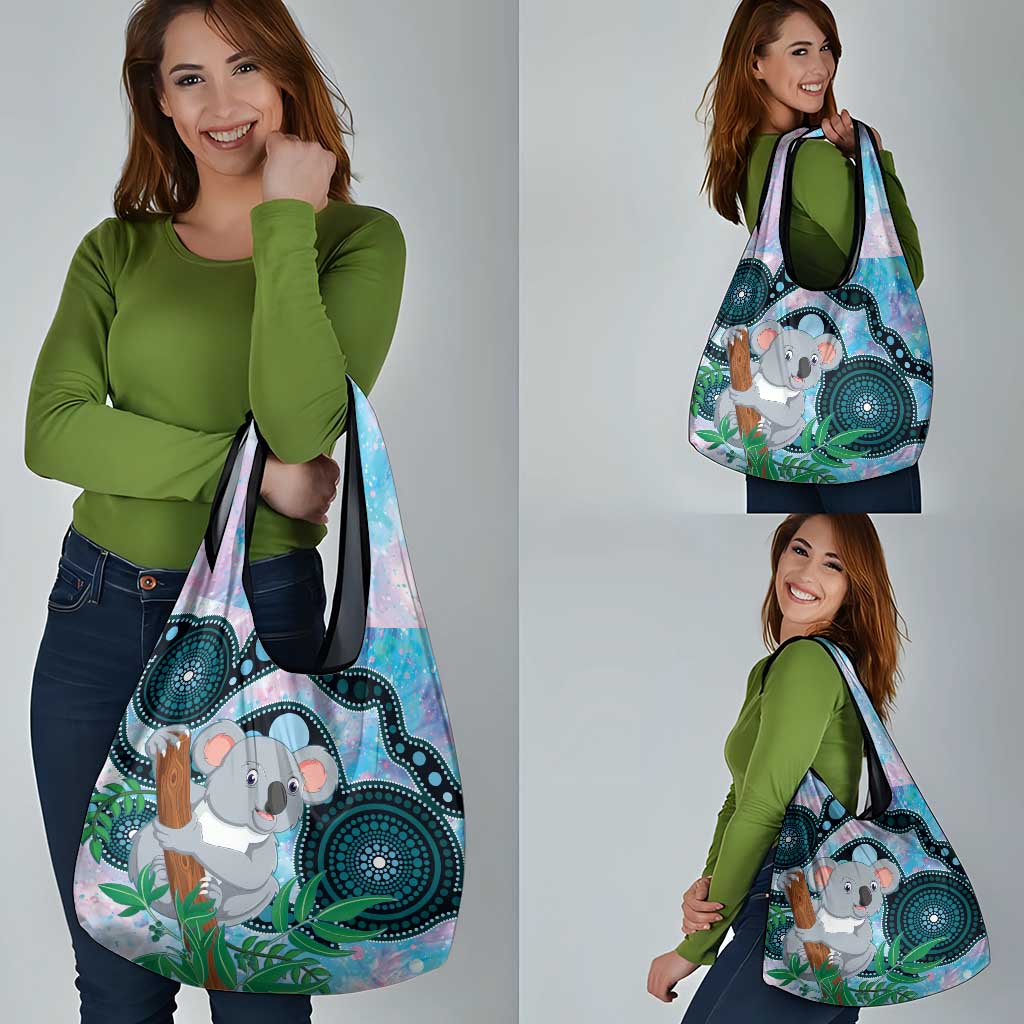 Australia Opal Koala Grocery Bag Aussie Aboriginal Art