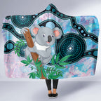 Australia Opal Koala Hooded Blanket Aussie Aboriginal Art