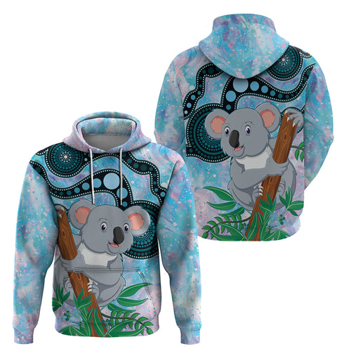 Australia Opal Koala Hoodie Aussie Aboriginal Art
