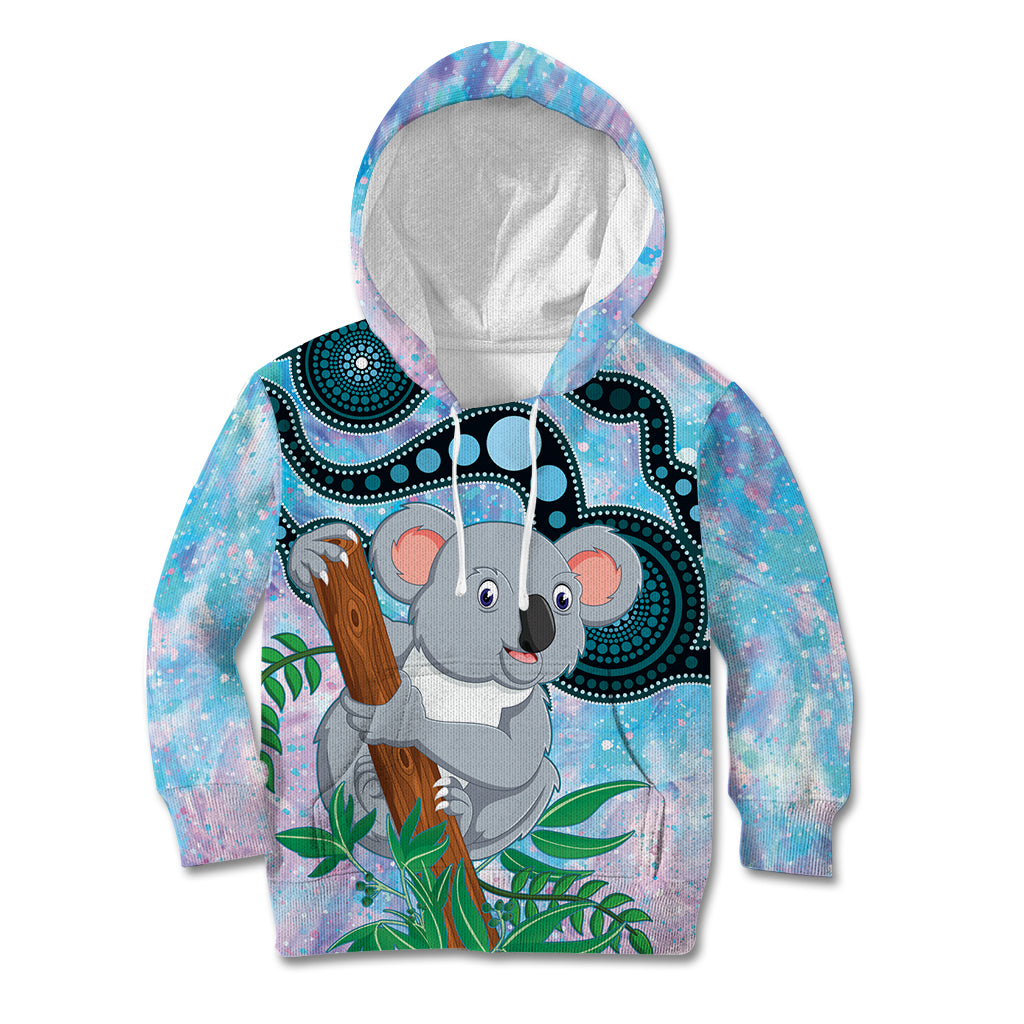 Australia Opal Koala Kid Hoodie Aussie Aboriginal Art