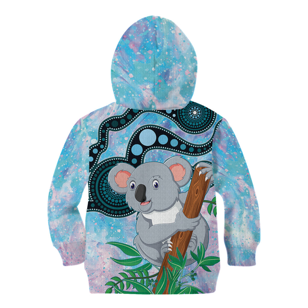 Australia Opal Koala Kid Hoodie Aussie Aboriginal Art