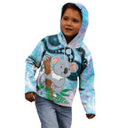 Australia Opal Koala Kid Hoodie Aussie Aboriginal Art