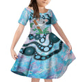 Australia Opal Koala Kid Short Sleeve Dress Aussie Aboriginal Art