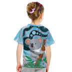 Australia Opal Koala Kid T Shirt Aussie Aboriginal Art